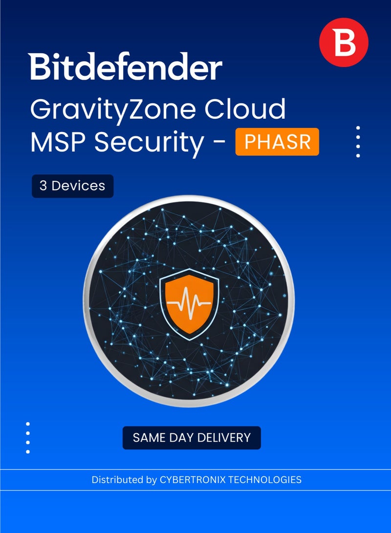 Bitdefender GravityZone Cloud MSP Security - PHASR 3 Devices for 1 Year | Digital License | SAME DAY DELIVERY